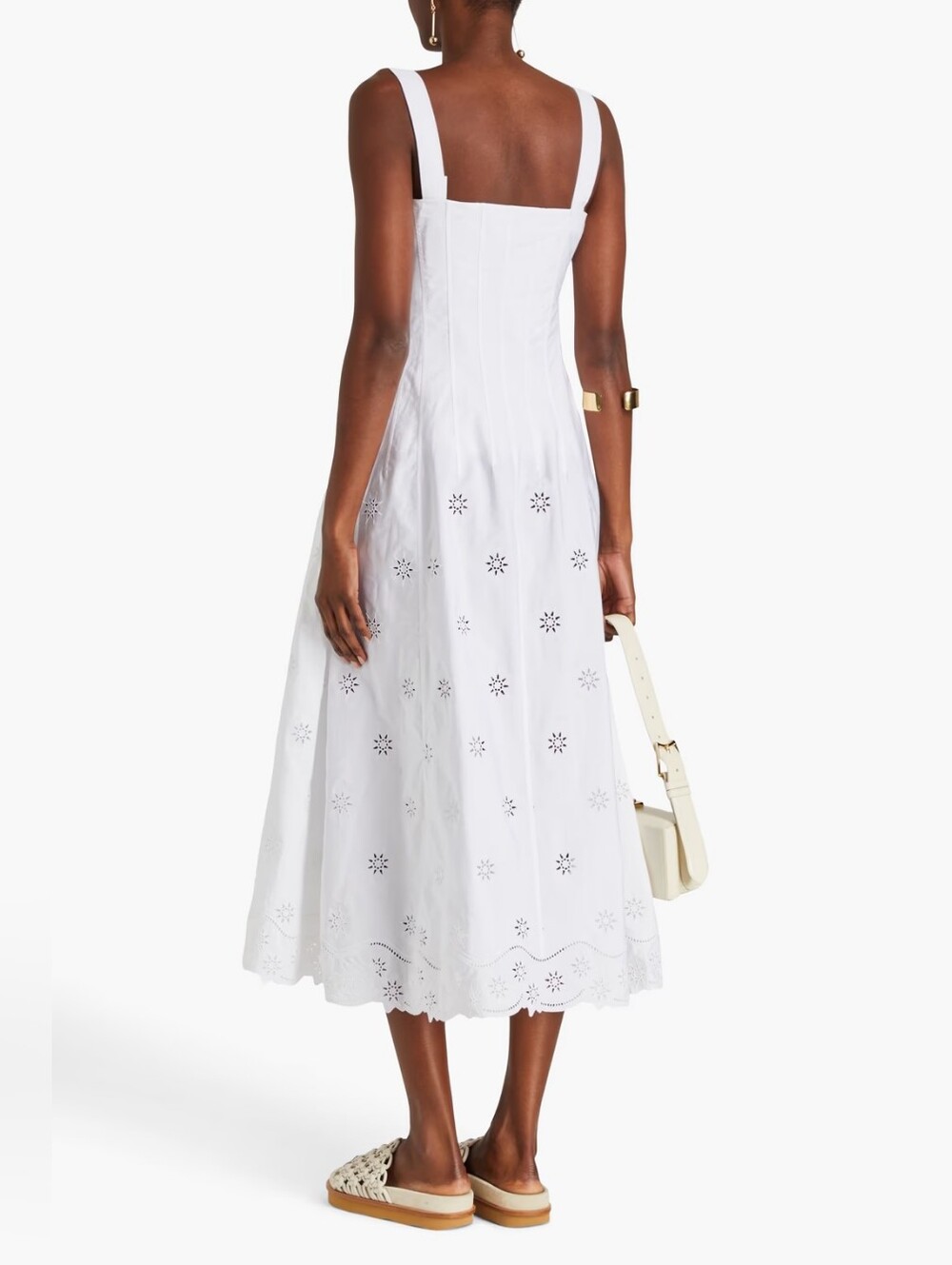 Chloé White Akanjo Edition Pinafore Midi Dress size XS(34) BNWT with marks - Picture 2 of 16
